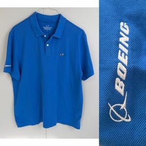 VINEYARD VINES Men’s Heritage Pique Polo with Boeing Logo 1G012439